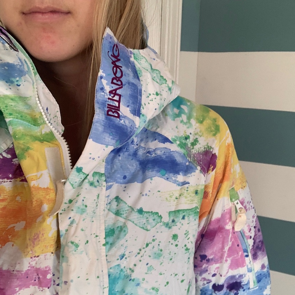 Watercolor Print Billabong Snow Jacket